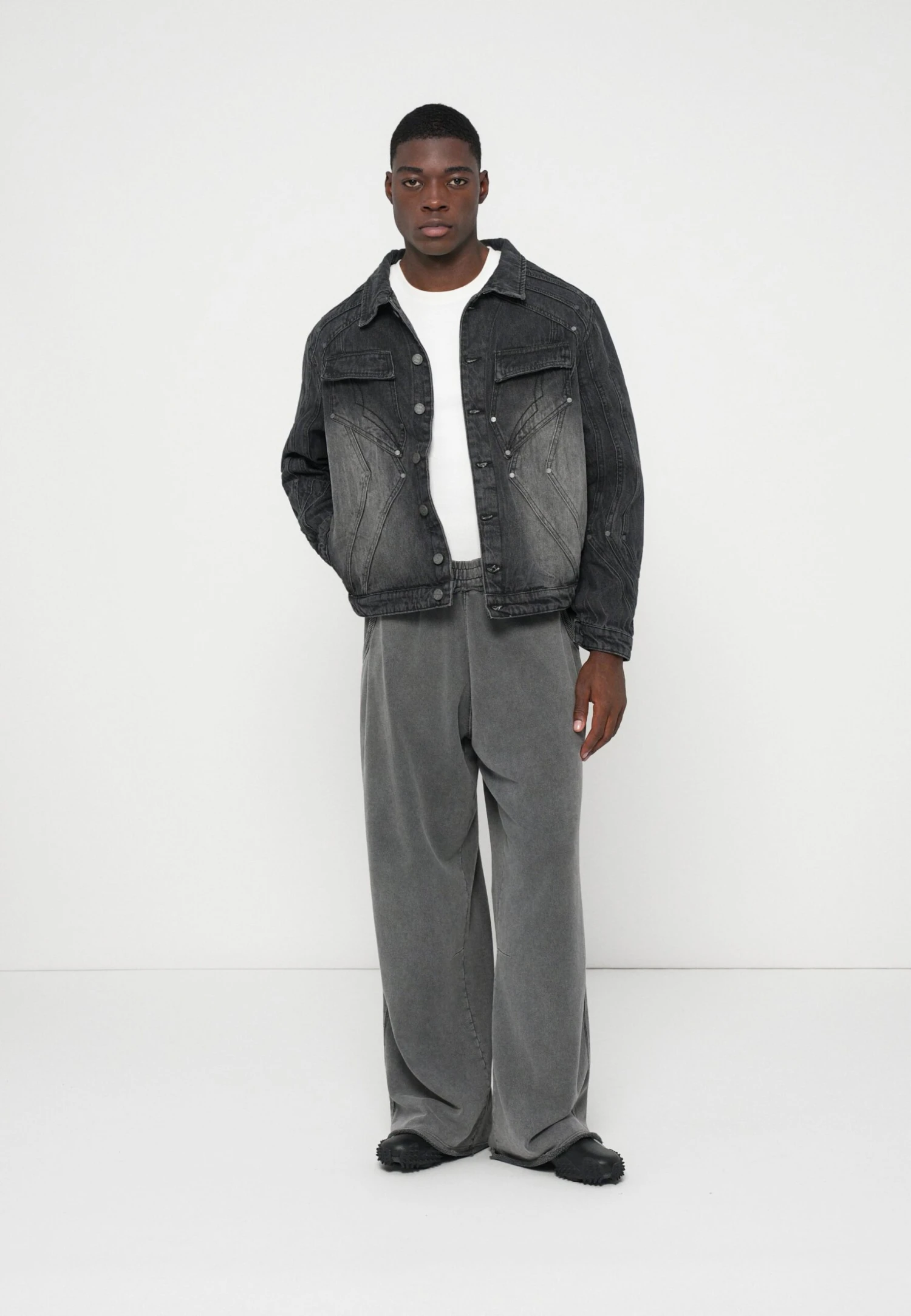 HEAVY CUTLINE WAVE JACKET - Denim Jacket - Black 2 HEAVY CUTLINE WAVE JACKET - Denim Jacket - Black - Image 2