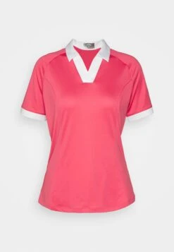 Callaway Short Sleeve V Placket Colorblock - Polo Shirt - Fruit Dove -Zalando UK-Outlet 094fafc5ade349a0b337bddcd21e190e