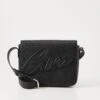 Guess CROSSBODY FLAP BAG UNISEX - Cross Body Bag - Jet Black
