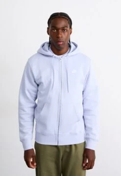 Nike Sportswear CLUB HOODIE - Zip-up Sweatshirt - Ghost
