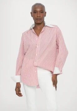 Filippa K STRIPED SHIRT - Button-down Blouse - White/dark Red -Zalando UK-Outlet 105df7b658e941b7ab6c8165dc4e5786