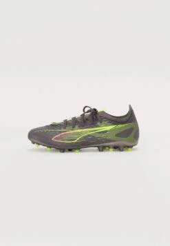 Puma ULTRA 5 MATCH - Firm-ground Football Boots - Matte Aged Silver/yellow Alert/aged Silver