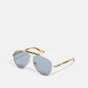 Gucci Unisex - Sunglasses - Gold/Havana/Grey
