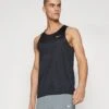 Nike Performance STRIDE TANK - Top - Black/reflective Silver