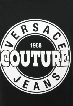 Versace Jeans Couture LOGO ROUND - Print T-shirt - Black -Zalando UK-Outlet 13122d6cbffd4a8eaf96e6c92b371b26