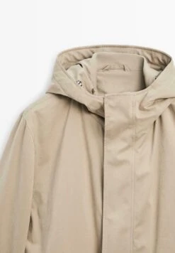 Massimo Dutti WATER-REPELLENT PEACH-EFFECT FABRIC - Parka - Beige -Zalando UK-Outlet 1319c626b21a46259a2d33c79366c5e9