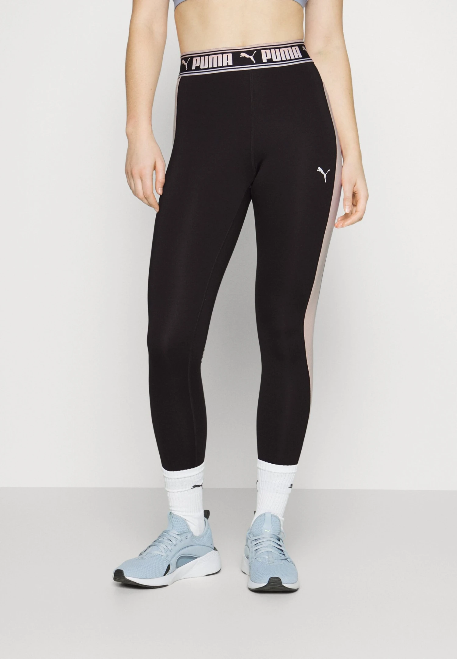 Puma Train Strong Fashion Colorblock- Leggings - Black/Rose Dust 1 Puma Train Strong Fashion Colorblock- Leggings - Black/Rose Dust
