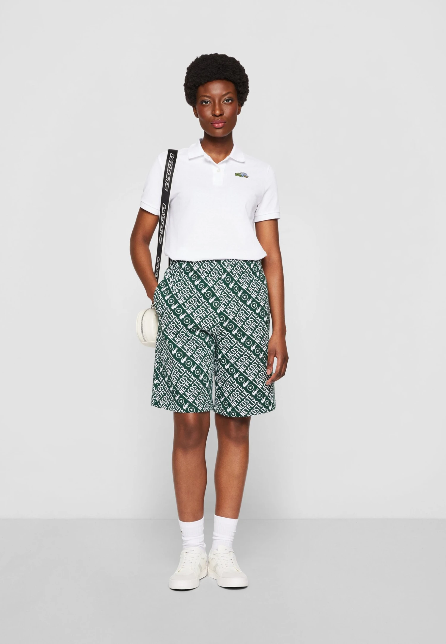 Lacoste X Netflix - Shorts - Green/White 2 Lacoste X Netflix - Shorts - Green/White - Image 2