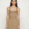 BDG Urban Outfitters Utility Dress - Jumper Dress - Chocolate