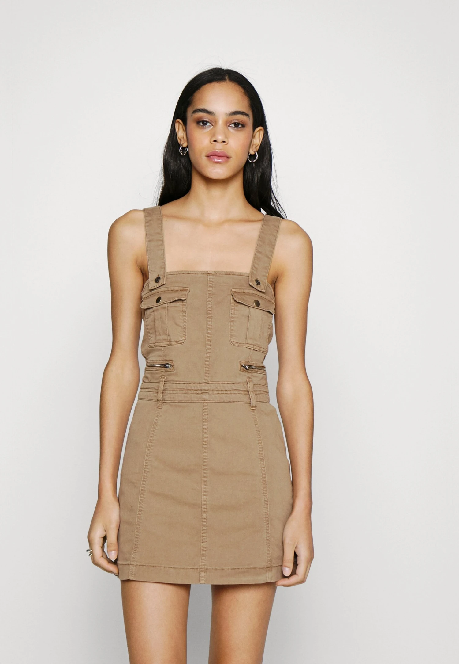 BDG Urban Outfitters Utility Dress - Jumper Dress - Chocolate 1 BDG Urban Outfitters Utility Dress - Jumper Dress - Chocolate