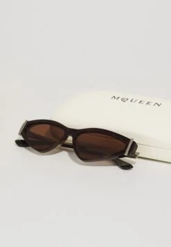 Alexander McQueen AM0493S - Sunglasses - Havana/silver-coloured/brown -Zalando UK-Outlet 1734a5d3aad1474092a12d14b19cc606