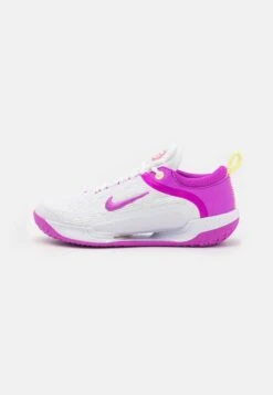 Nike Performance Zoom Court Nxt - Multicourt Tennis Shoes - White/Fuchsia Dream/Citron Tint