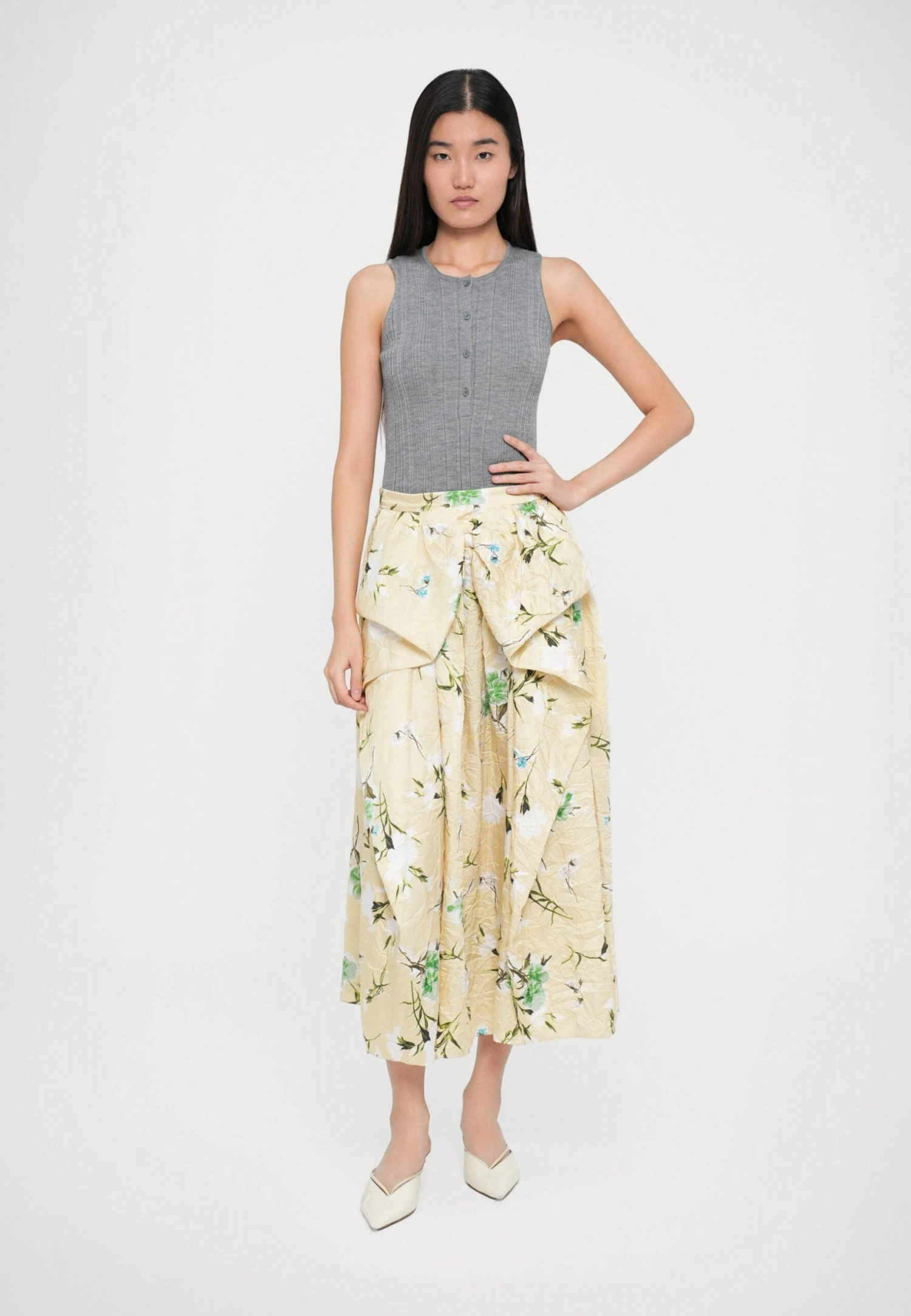Erdem Pleated Skirt - Lemon Ice 5 Erdem Pleated Skirt - Lemon Ice - Image 5
