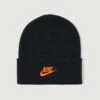 Nike Sportswear PEAK BEANIE UNISEX - Beanie - Black/safety Orange