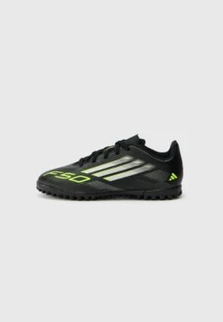 ADIDAS PERFORMANCE F50 CLUB UNISEX - Turf Football Boots - Core Black/iron-coloured/lucid Lemon
