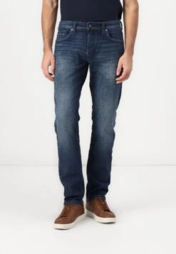 Tom Tailor JOSH - Straight Leg Jeans - Used Dark Stone Blue Denim