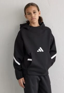 ADIDAS PERFORMANCE HOODIE JUNIOR UNISEX - Sweatshirt - Black/white