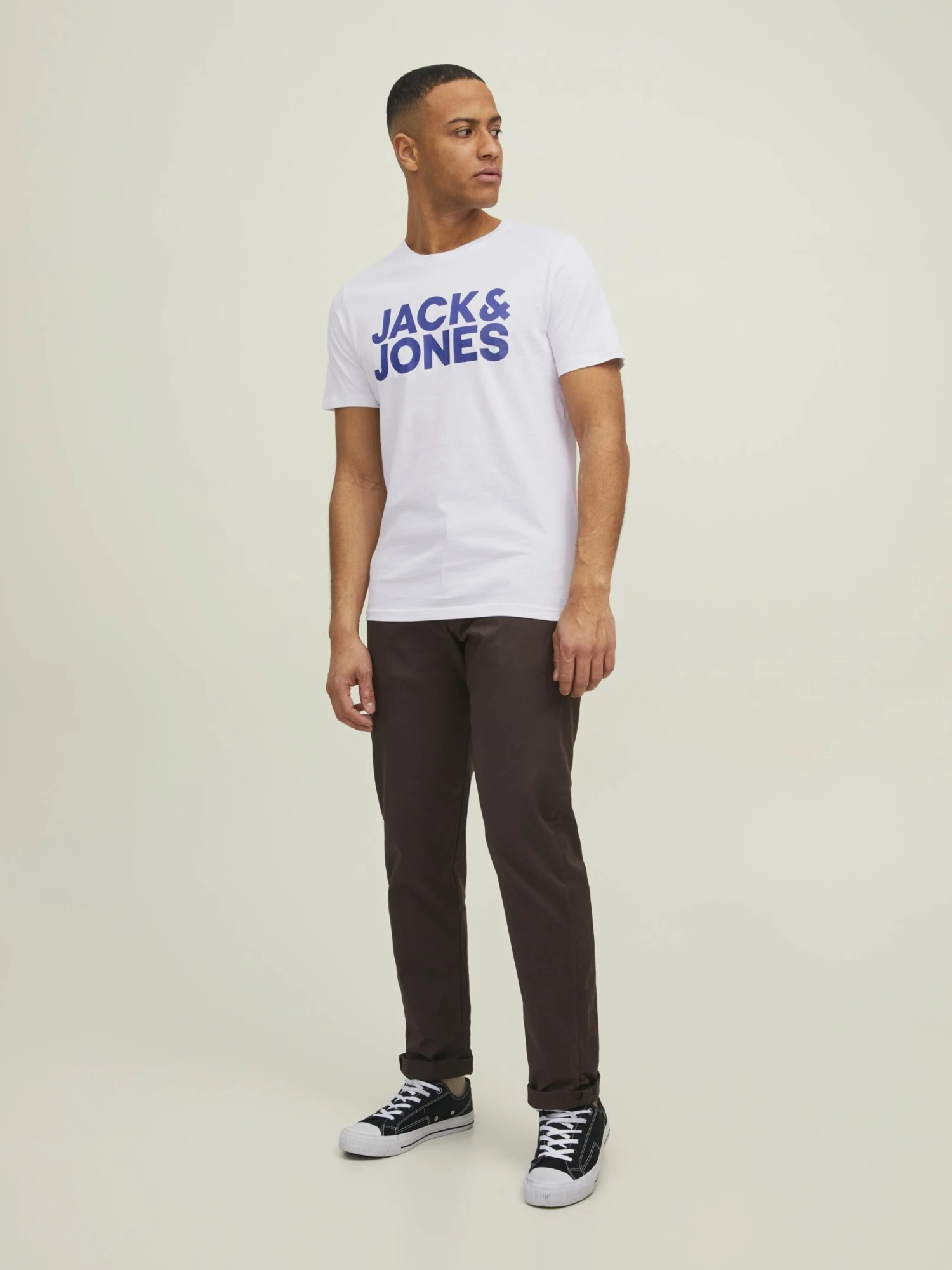 Jack & Jones Print T-shirt - Black/navy/white 1 Jack & Jones Print T-shirt - Black/navy/white