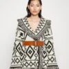 Elisabetta Franchi Womens With Belt - Cardigan - Burro/Nero