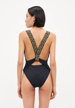 Versace SWIM ONE PIECE VITA NEW LOGO - Swimsuit - Black -Zalando UK-Outlet 23032fe6f83845b193addc94bdf5e4f7