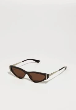 Alexander McQueen AM0493S - Sunglasses - Havana/silver-coloured/brown