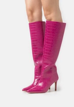 NA-KD Two Tone Boots - Boots - Pink