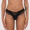 INSET THONG - Thong - Black