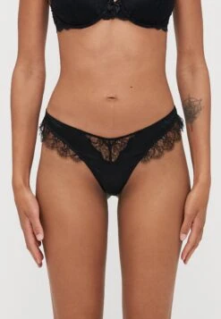 INSET THONG - Thong - Black