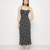 Hollister Co. Bare Underbust Seam Midi - Day Dress - Black