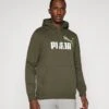 Puma COLOR LOGO HOODIE - Hoodie - Dark Olive