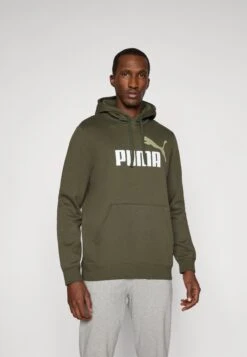 Puma COLOR LOGO HOODIE - Hoodie - Dark Olive