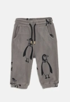 Mini Rodini PENGUIN TROUSERS UNISEX - Tracksuit Bottoms - Grey
