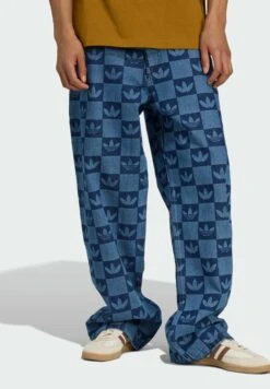 Adidas Originals MONOGRAM ALL OVER - Relaxed Fit Jeans - Indigo Denim