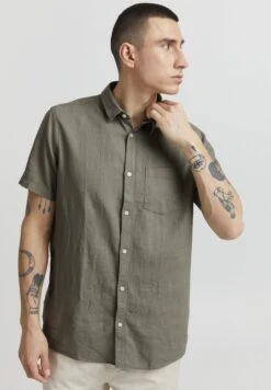 Solid SDALLAN LINEN MIX - Shirt - Vetiver