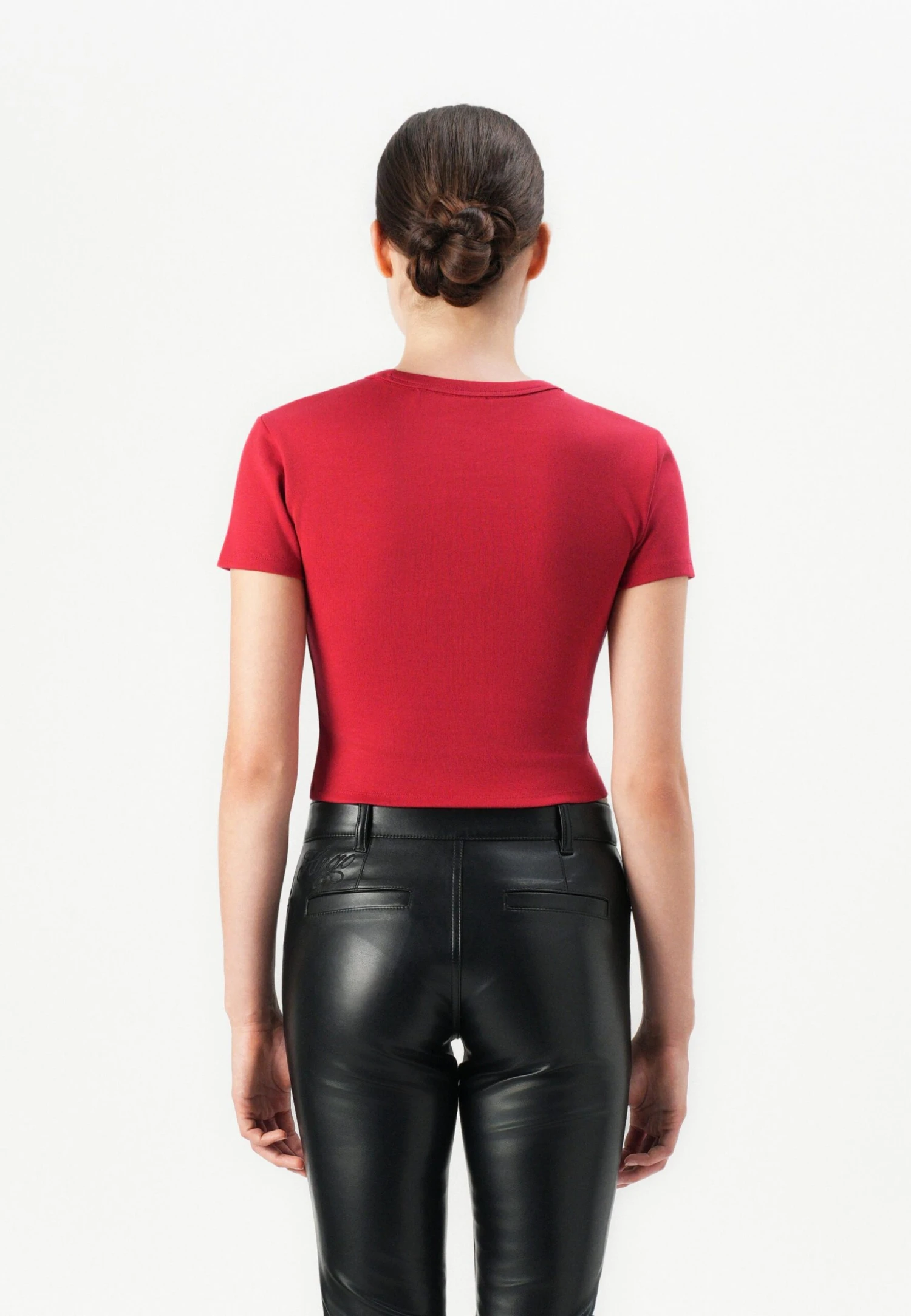 Hugo DELANOR - Basic T-shirt - Medium Red 3 Hugo DELANOR - Basic T-shirt - Medium Red - Image 3
