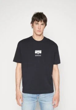 Emporio Armani Print T-Shirt - Blu Navy