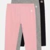 Champion American Classics 3 Pack - Leggings - Trousers - Black/Grey/Pink