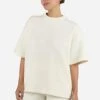 Pegador AMANDA OVERSIZED RIB TEE - Print T-shirt - Washed Unbleached
