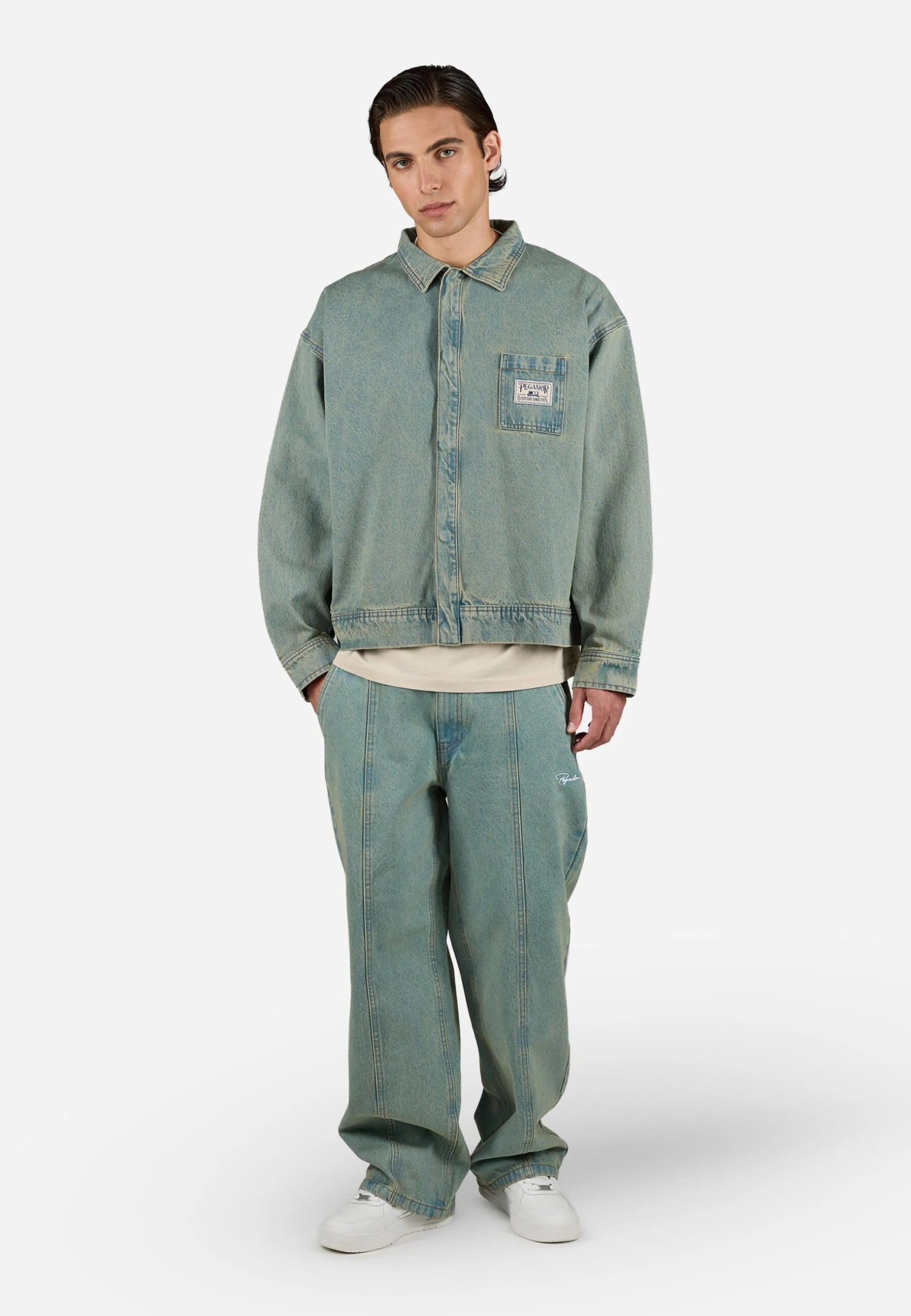 Pegador TABOR OVERSHIRT - Shirt - Washed Vintage Blue 2 Pegador TABOR OVERSHIRT - Shirt - Washed Vintage Blue - Image 2