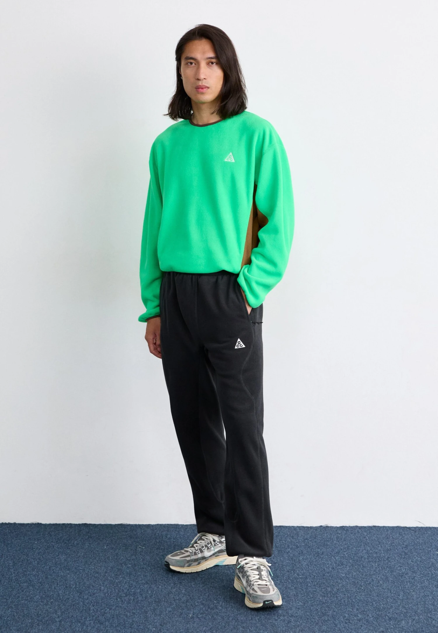 WOLF TREE CREW - Fleece Jumper - Green Shock/mosswood Brown/baroque Brown/summit White 2 WOLF TREE CREW - Fleece Jumper - Green Shock/mosswood Brown/baroque Brown/summit White - Image 2