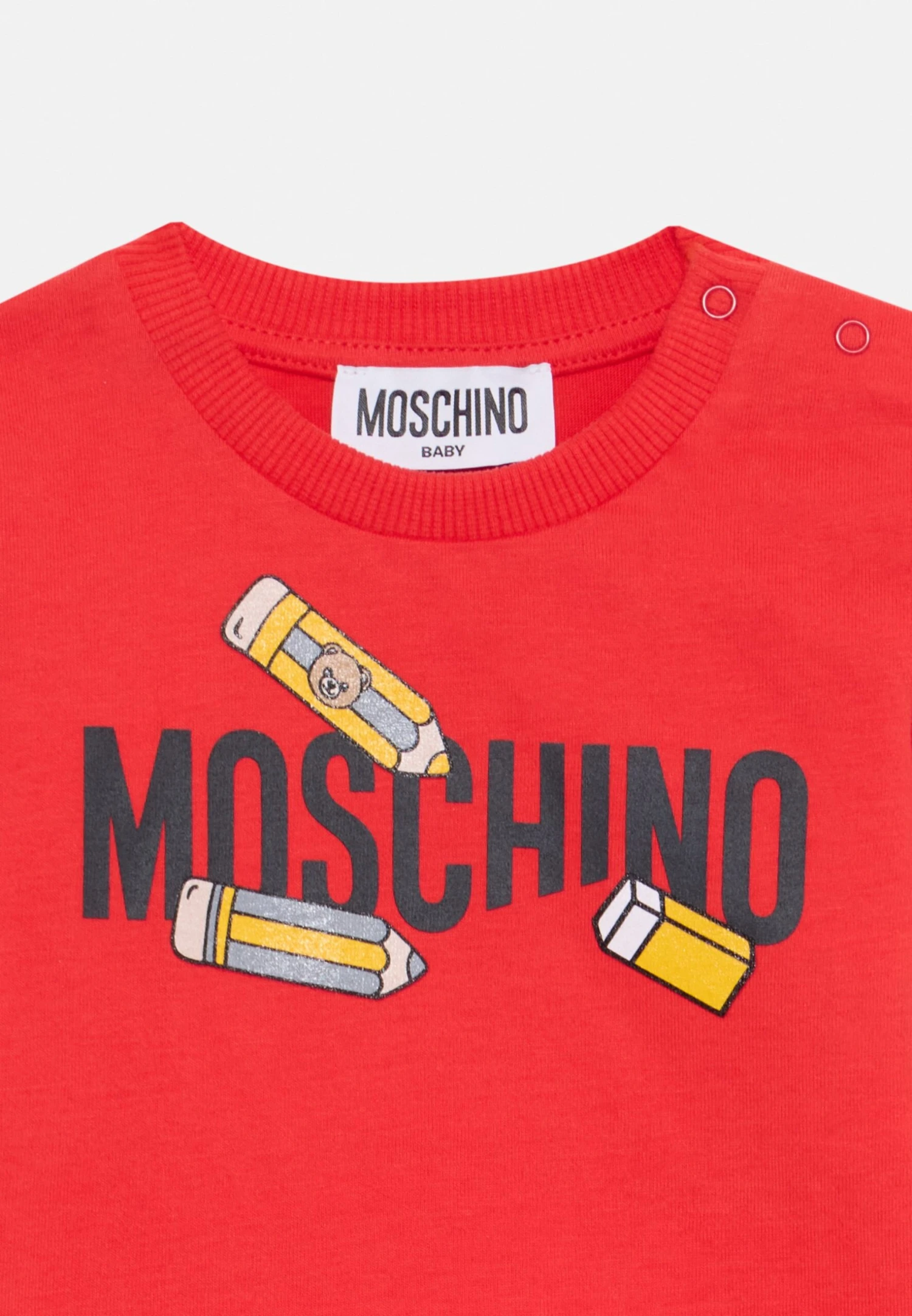 MOSCHINO UNISEX - Long Sleeved Top - Poppy Red 3 MOSCHINO UNISEX - Long Sleeved Top - Poppy Red - Image 3