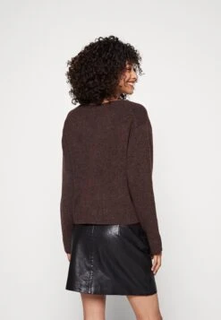 WEEKDAY Ellen V Neck- Jumper - Brown Dark -Zalando UK-Outlet 3c2ae3ece977419dae285b4aae8c4ced