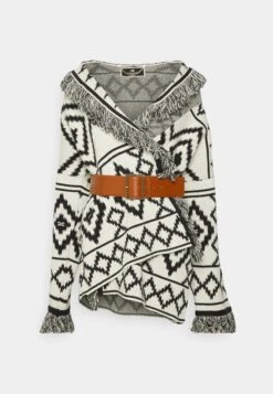 Elisabetta Franchi Womens With Belt - Cardigan - Burro/Nero -Zalando UK-Outlet 3ccf8dadac0a4861ab0deb6f3e6a0fd4