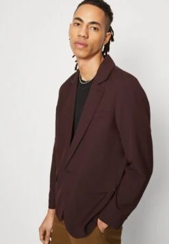 WEEKDAY Olle - Blazer Jacket - Dark Brown -Zalando UK-Outlet 3e33ee3debe24a2a94ebc22274504e65