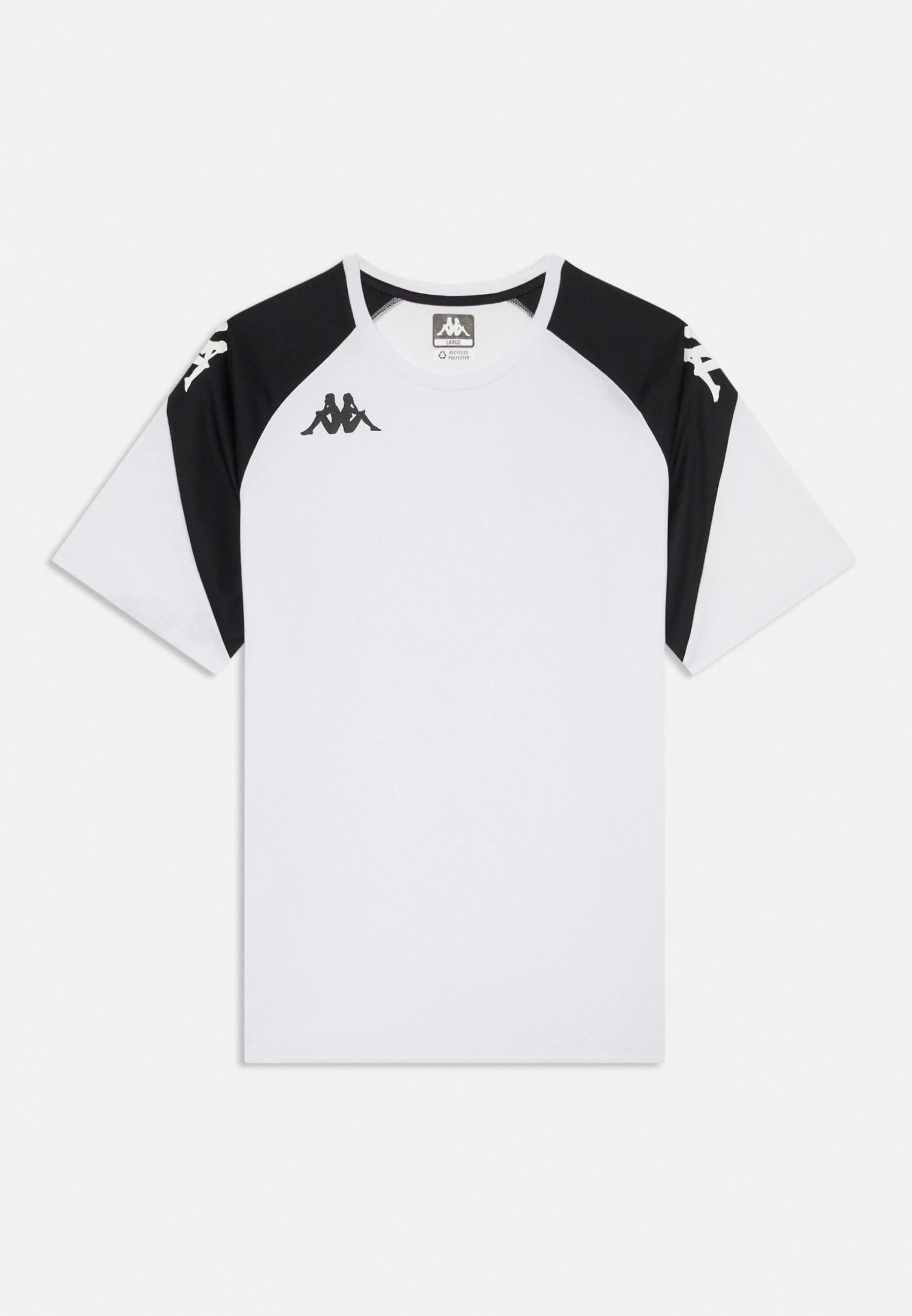 Kappa LORETO UNISEX - Sports T-shirt - Black/white 4 Kappa LORETO UNISEX - Sports T-shirt - Black/white - Image 4