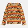 Mini Rodini Leopard Stripe Tee - Long Sleeved Top - Multi-Coloured