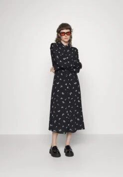 Selected Femme Slfwalda Midi Dress - Shirt Dress - Black -Zalando UK-Outlet 433ff4ae47164032b57b3474da454421