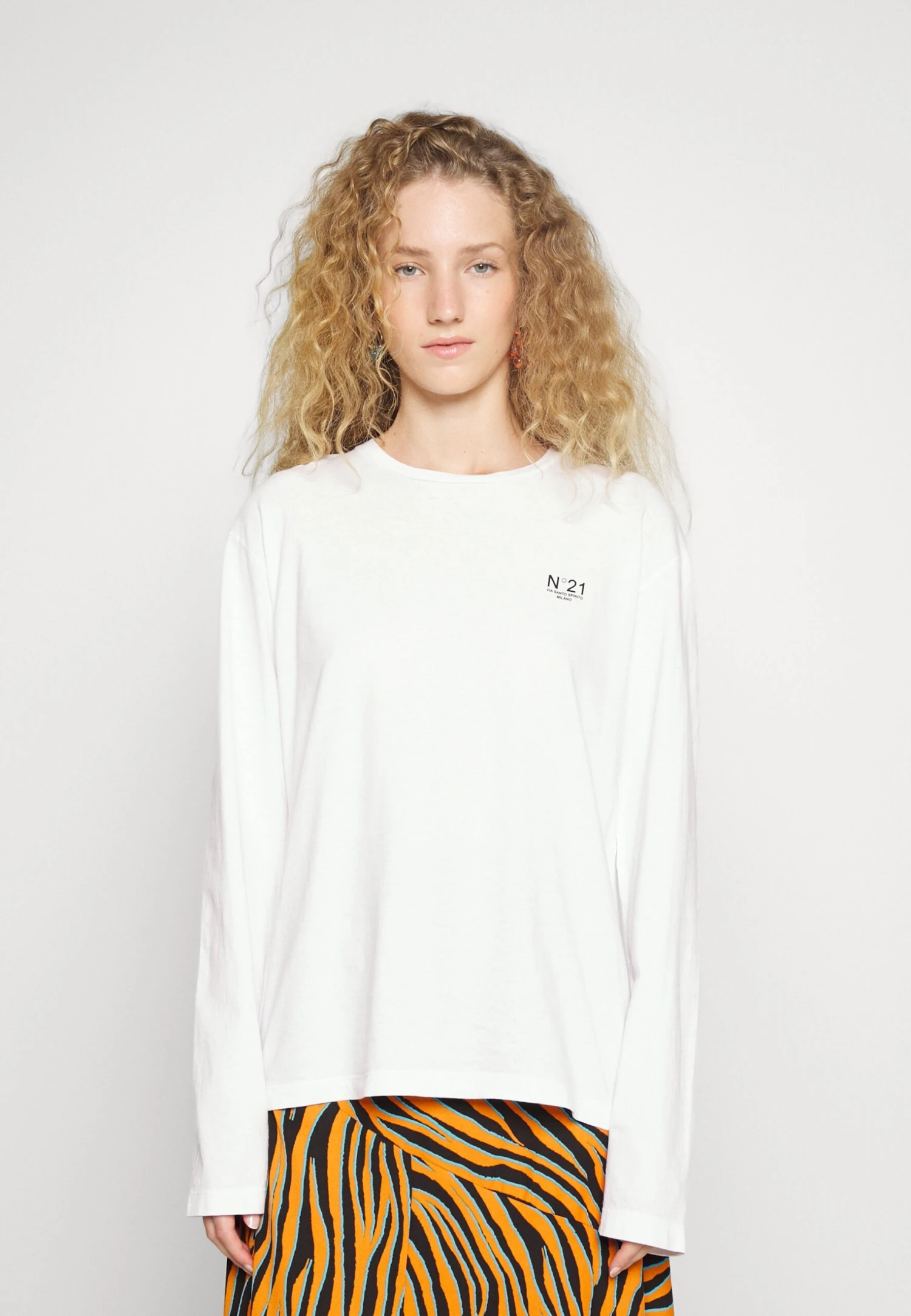 N°21 Long Sleeved Top - Bianco Ottico 1 N°21 Long Sleeved Top - Bianco Ottico