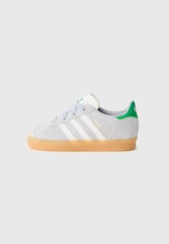 Adidas Originals GAZELLE UNISEX - Trainers - Silver-coloured/white/green