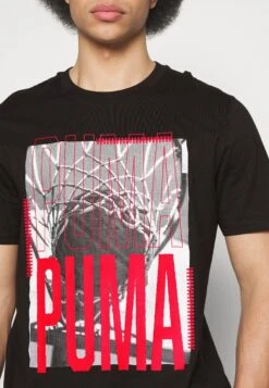 Puma Graphic Tee - Print T-Shirt - Black -Zalando UK-Outlet 48743da58ed64b4dbb894f4f9b649fb4